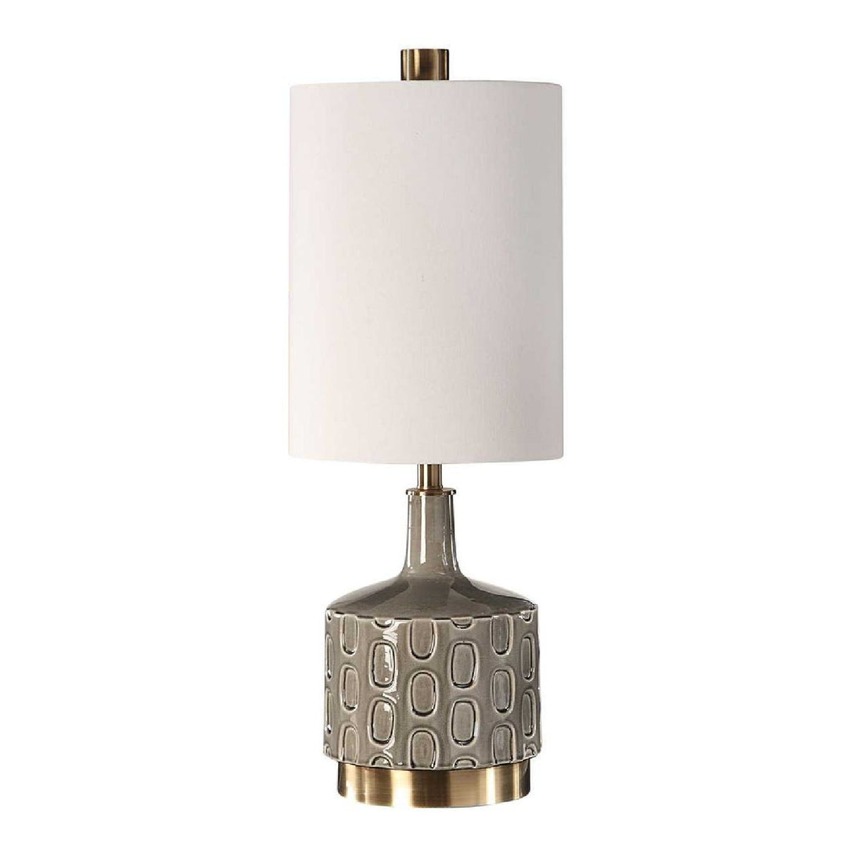   Gray Embossed Ceramic Table Lamp | Oroa.com