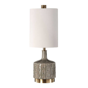   Gray Embossed Ceramic Table Lamp | Oroa.com