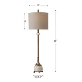 Polished White Marble Buffet Lamp | Uttermost Natania