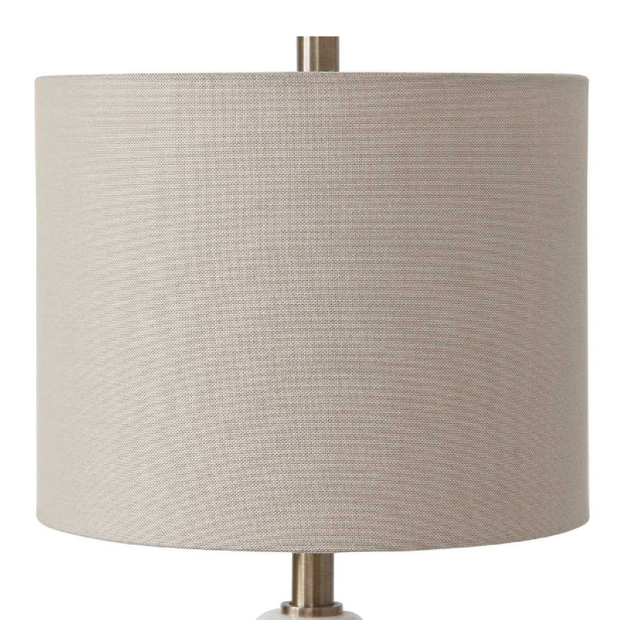   Polished White Marble Buffet Lamp | Oroa.com