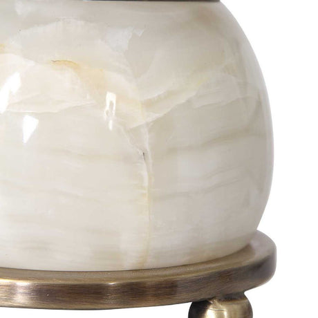 Polished White Marble Buffet Lamp | Uttermost Natania