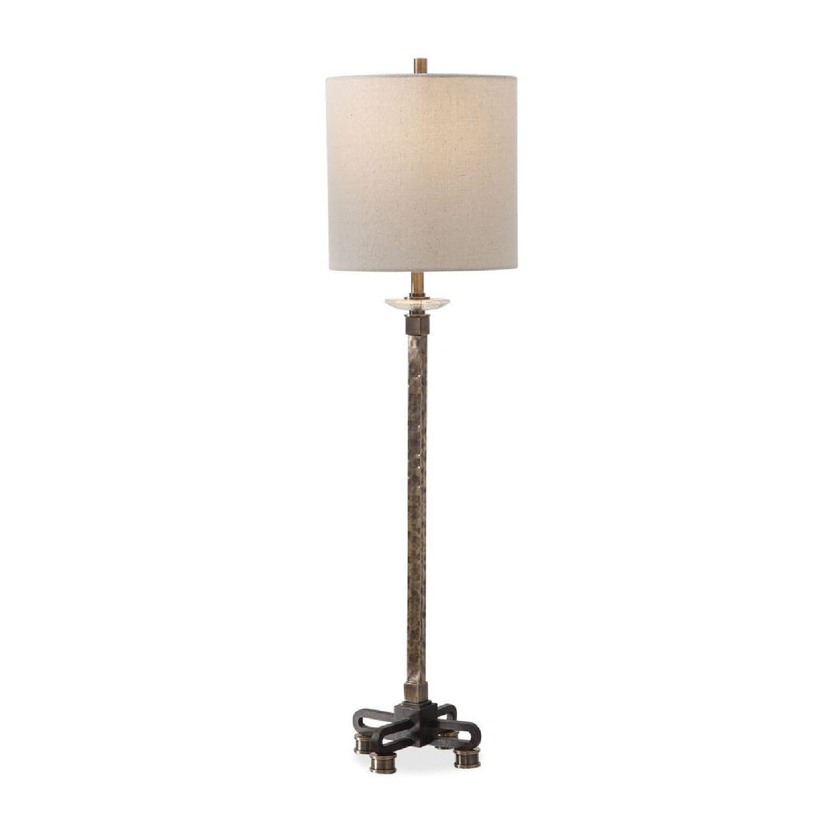   Hammered Antique Brass Buffet Lamp | Oroa.com
