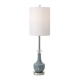 Mottled Blue Ceramic Buffet Lamp | Uttermost Piers