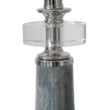 Mottled Blue Ceramic Buffet Lamp | Uttermost Piers