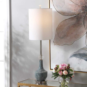   Mottled Blue Ceramic Buffet Lamp | Oroa.com