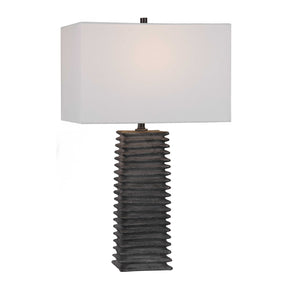 Modern European furniture - Ribbed Ceramic Table Lamp - www.oroa.com