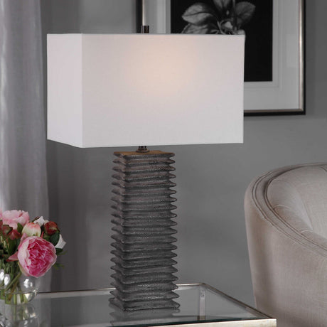 Ribbed Ceramic Table Lamp | Uttermost Sanderson