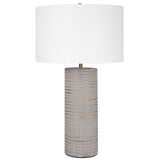 Frosted Gray Ceramic Table Lamp | Uttermost Monolith