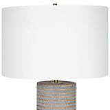 Frosted Gray Ceramic Table Lamp | Uttermost Monolith