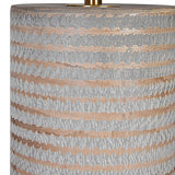 Frosted Gray Ceramic Table Lamp | Uttermost Monolith