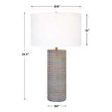 Frosted Gray Ceramic Table Lamp | Uttermost Monolith
