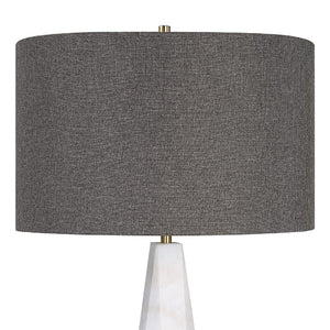   White Conical Marble Table Lamp | Oroa.com