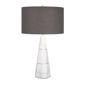 White Conical Marble Table Lamp by Uttermost Citadel