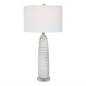 Modern European furniture - White Glazed Ceramic Table Lamp by Uttermost Levadia - www.oroa.com