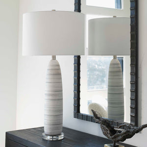   White Glazed Ceramic Table Lamp | Oroa.com
