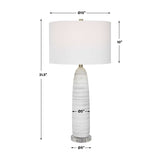 White Glazed Ceramic Table Lamp | Uttermost Levadia