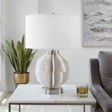 Modern European furniture - White Marble Look Table Lamp - www.oroa.com