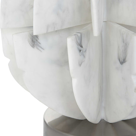 Modern European furniture - White Marble Look Table Lamp - www.oroa.com