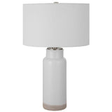 Glazed White Ceramic Table Lamp | Uttermost Albany