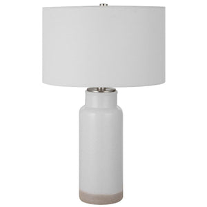  Glazed White Ceramic Table Lamp | Oroa.com