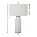 Glazed White Ceramic Table Lamp | Uttermost Albany