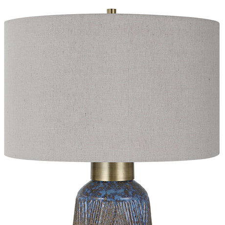 Embossed Glaze Ceramic Table Lamp | Uttermost Western Sky