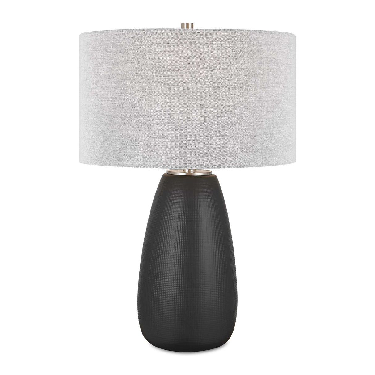 Satin Black Ceramic Table Lamp | Uttermost Twilight