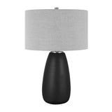 Satin Black Ceramic Table Lamp | Uttermost Twilight
