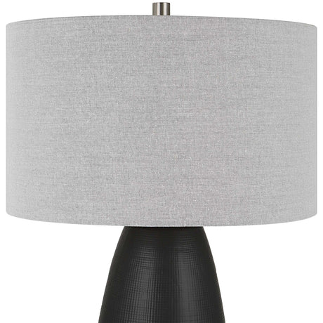 Satin Black Ceramic Table Lamp | Uttermost Twilight