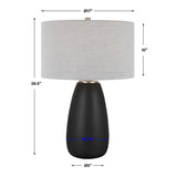 Satin Black Ceramic Table Lamp | Uttermost Twilight
