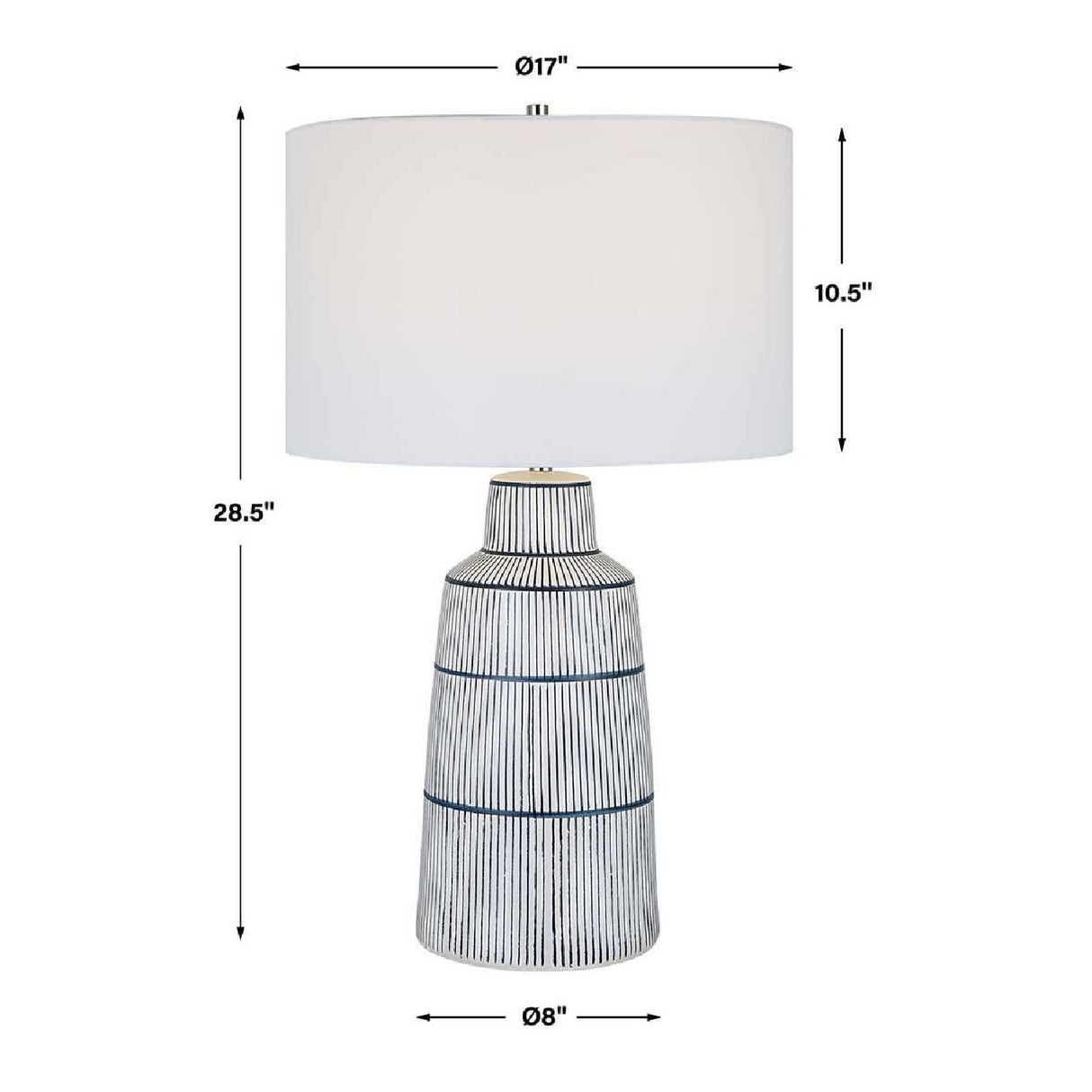   Ceramic Nautical Stripes Table Lamp | Oroa.com