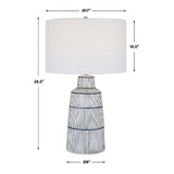 Modern European furniture - Ceramic Nautical Stripes Table Lamp - www.oroa.com