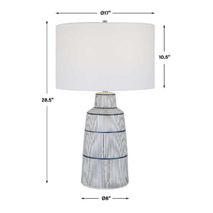   Ceramic Nautical Stripes Table Lamp | Oroa.com