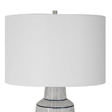Modern European furniture - Ceramic Nautical Stripes Table Lamp - www.oroa.com