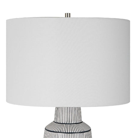 Modern European furniture - Ceramic Nautical Stripes Table Lamp - www.oroa.com