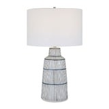 Modern European furniture - Ceramic Nautical Stripes Table Lamp - www.oroa.com