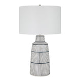 Modern European furniture - Ceramic Nautical Stripes Table Lamp - www.oroa.com