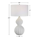 Modern European furniture - White Marble Inspired Table Lamp - www.oroa.com