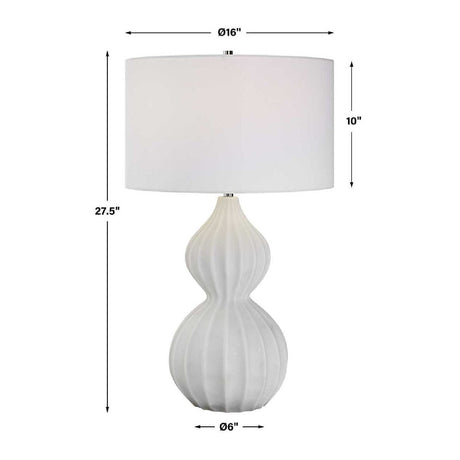 Modern European furniture - White Marble Inspired Table Lamp - www.oroa.com