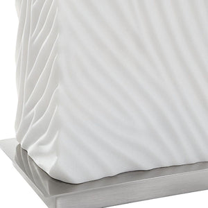   Carved White Stone Table Lamp | Oroa.com