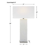 Carved White Stone Table Lamp | Uttermost Pillar