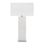 Carved White Stone Table Lamp | Uttermost Pillar