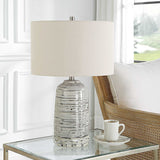 Gray Dripped Ceramic Table Lamp | Uttermost Cyclone