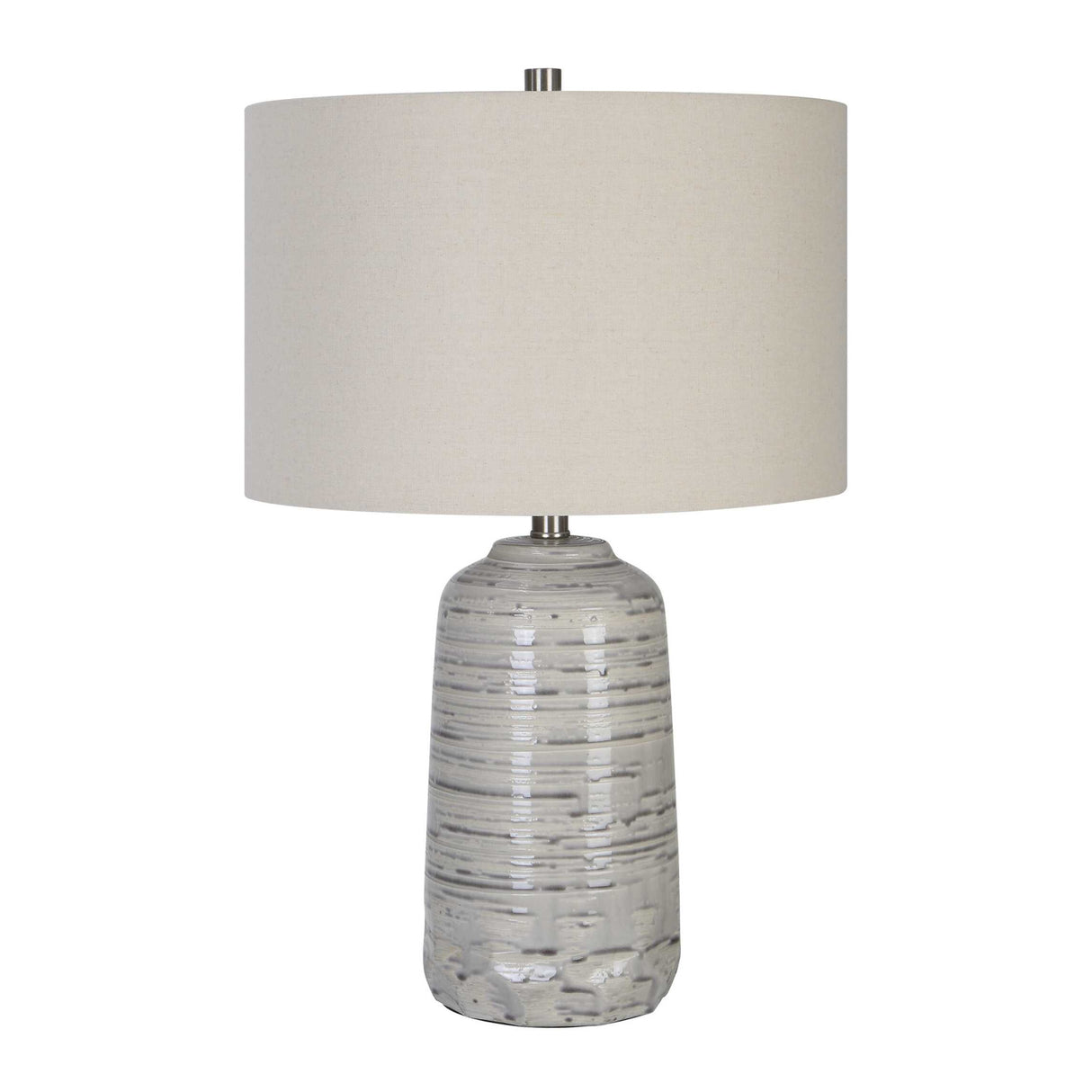 Gray Dripped Ceramic Table Lamp | Uttermost Cyclone
