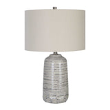 Gray Dripped Ceramic Table Lamp | Uttermost Cyclone