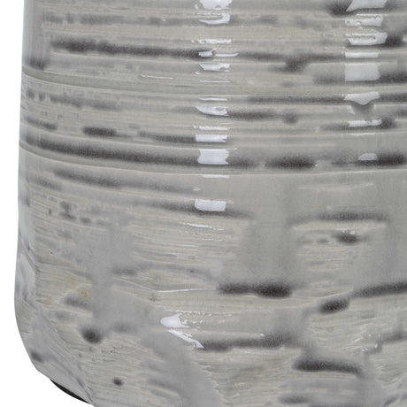 Gray Dripped Ceramic Table Lamp | Uttermost Cyclone