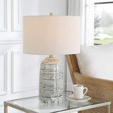 Gray Dripped Ceramic Table Lamp | Uttermost Cyclone