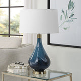 Blue Art Glass Table Lamp | Uttermost Riviera