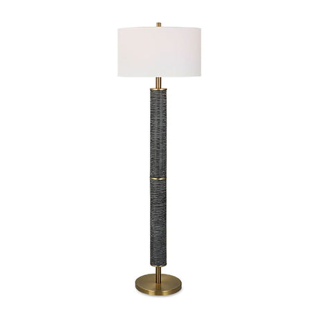 Carved Black Iron Floor Lamp | Uttermost Summit - www.oroa.com