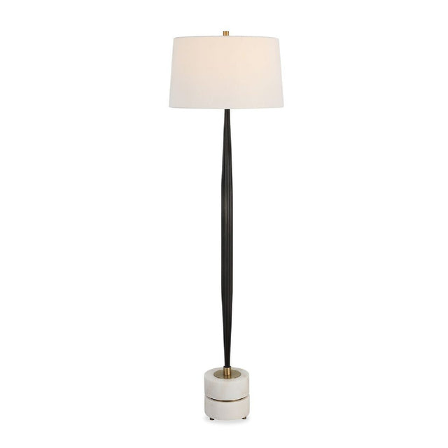 Channeled Cast Iron Floor Lamp | Uttermost Miraz - www.oroa.com
